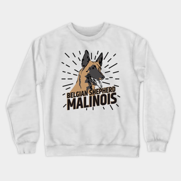 Malinois  - Belgian shepherd - Mechelaar Crewneck Sweatshirt by Nartissima